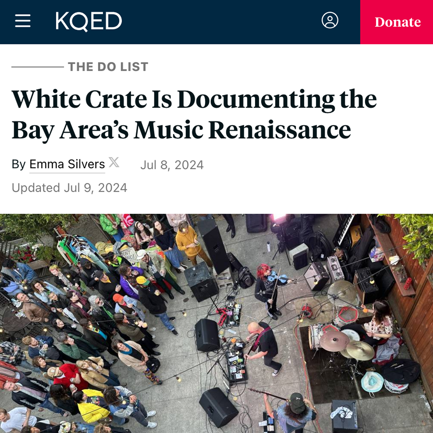 KQED: White Crate Is Documenting the Bay Area's Music Renaissance